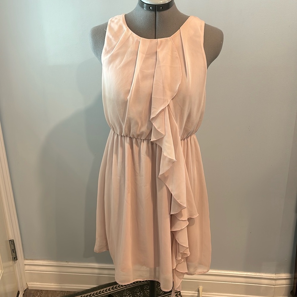 H&M Women's Blush Pink Ruffle Dress Size 6